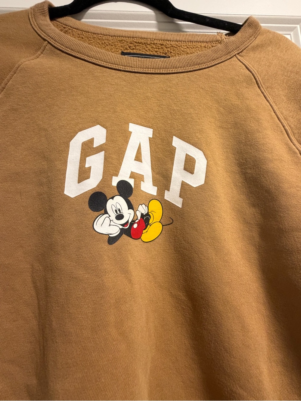 Disney x GAP Mickey Crewneck Sweater - Camel Brown - Picture 2 of 4